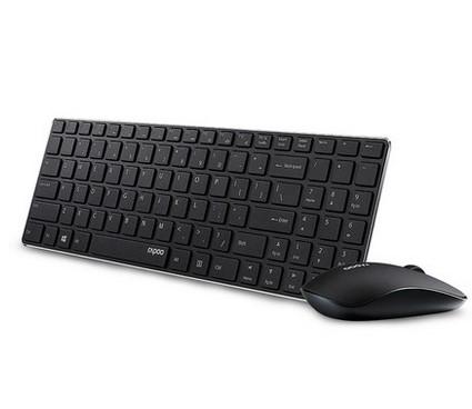 Rapoo 9300P Ultra Thin Metal Optical Wireless Keyboard and Mouse Combos