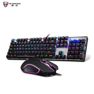 Motospeed CK888 Gaming Keyboard USB Wired RGB Backlight Mechanical Keyboard Mouse Combo Gamer Set For Computer Laptop Games