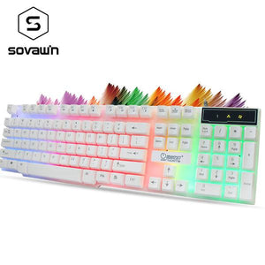 Waterproof Rainbow Backlit Gaming Keyboard