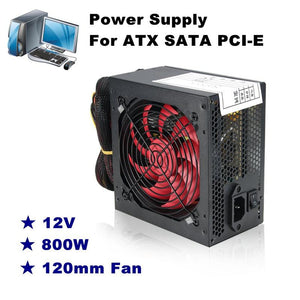 Quiet 800 Watt 800W for Intel AMD PC 12V ATX PC Power Supply