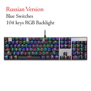 Gaming Keyboard Mechanical Keyboards USB Wired Ergonomic LED RGB Backlight