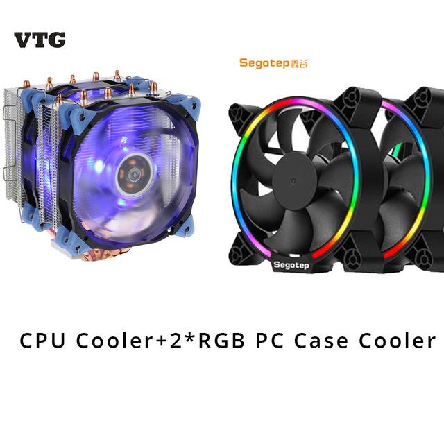 2018 VTG 5 Heatpipe Radiator 4pin CPU Cooler Fan