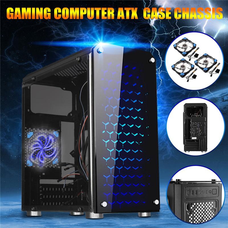 Pro Gaming Computer ATX PC Case Chassis