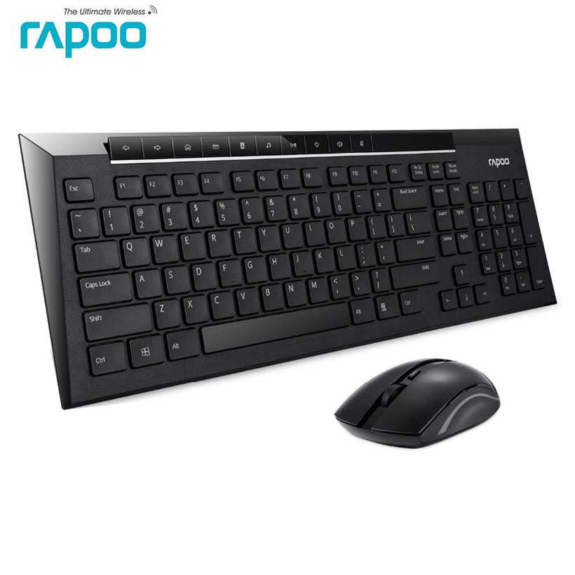 Rapoo 8200P Multimedia Silent Wireless Keyboard and Mouse Combo