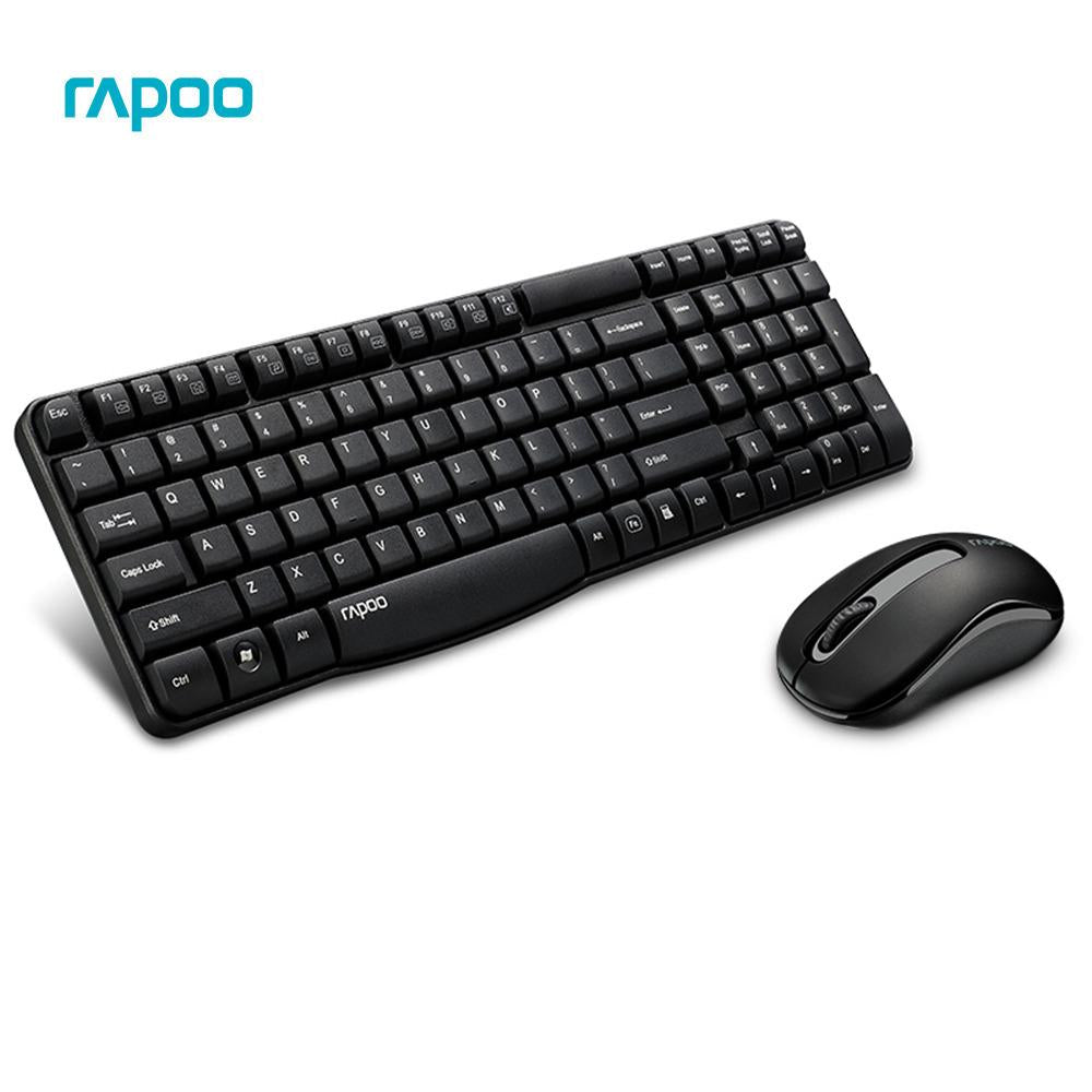 Rapoo X1800S Waterproof Multimedia Wireless Keyboard Mouse Combos Optical 2.4G